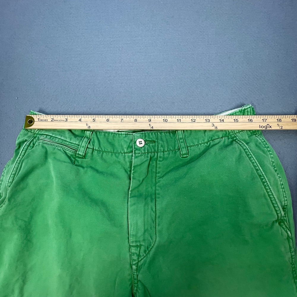 Polo Ralph Lauren Green Officer Trousers Straight Leg Chino Mens 34x34 - Picture 7 of 11